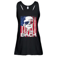 I'll Be Back Trump 2024 Vintage Donald Trump 4th Of July Ladies Essential Flowy Tank