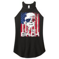 I'll Be Back Trump 2024 Vintage Donald Trump 4th Of July Women's Perfect Tri Rocker Tank