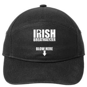 Irish Breathalyzer Blow Here funny patrick's day 7-Panel Snapback Hat