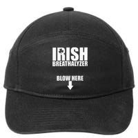 Irish Breathalyzer Blow Here funny patrick's day 7-Panel Snapback Hat