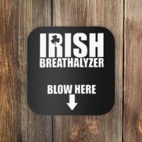 Irish Breathalyzer Blow Here funny patrick's day Coaster