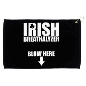 Irish Breathalyzer Blow Here funny patrick's day Grommeted Golf Towel