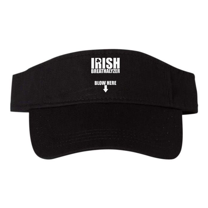 Irish Breathalyzer Blow Here funny patrick's day Valucap Bio-Washed Visor