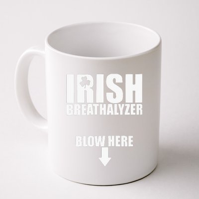 Irish Breathalyzer Blow Here funny patrick's day Coffee Mug