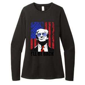 I’Ll Be Back Funny Quote Trump 2024 July 4th Gift Womens CVC Long Sleeve Shirt