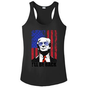 I’Ll Be Back Funny Quote Trump 2024 July 4th Gift Ladies PosiCharge Competitor Racerback Tank