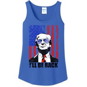 I’Ll Be Back Funny Quote Trump 2024 July 4th Gift Ladies Essential Tank