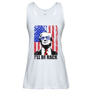 I’ll Be Back Funny Quote Trump 2024 July 4th Gift Ladies Essential Flowy Tank