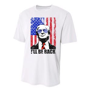 I’ll Be Back Funny Quote Trump 2024 July 4th Gift Performance Sprint T-Shirt