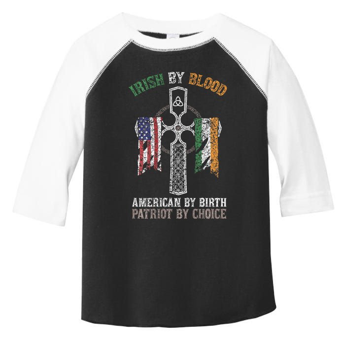 Irish By Blood American By Birth Patriot By Choice Toddler Fine Jersey T-Shirt