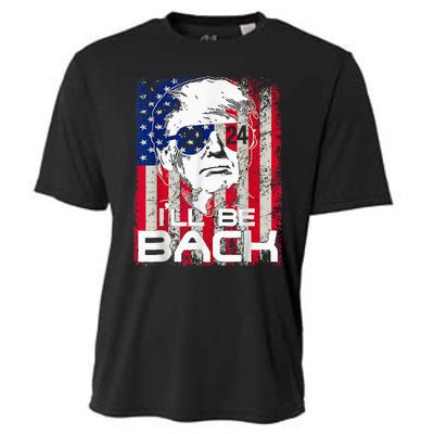 Ill Be Back Trump 2024 Vintage Donald Trump 4th Of July Cooling Performance Crew T-Shirt