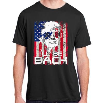 Ill Be Back Trump 2024 Vintage Donald Trump 4th Of July Adult ChromaSoft Performance T-Shirt