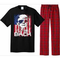 Ill Be Back Trump 2024 Vintage Donald Trump 4th Of July Pajama Set