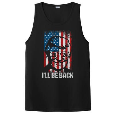 Ill Be Back Trump 2024 Vintage Donald Trump 4th Of July PosiCharge Competitor Tank