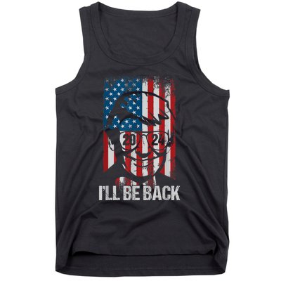 Ill Be Back Trump 2024 Vintage Donald Trump 4th Of July Tank Top