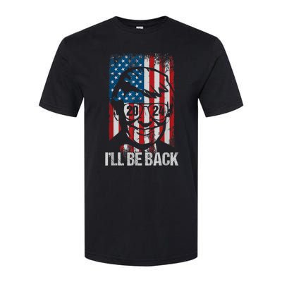 Ill Be Back Trump 2024 Vintage Donald Trump 4th Of July Softstyle CVC T-Shirt