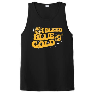 I Bleed Blue & Golds Back To School Game Sport Spirit PosiCharge Competitor Tank