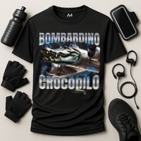 Italian Brainrot Bombardino Crocodilo Cooling Performance Crew T-Shirt