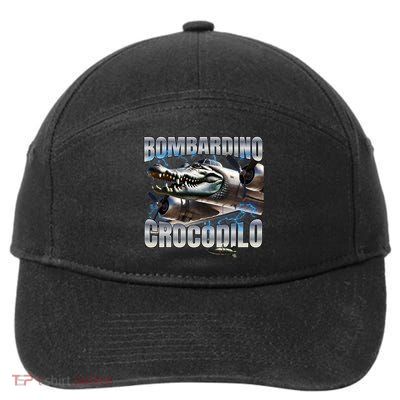 Italian Brainrot Bombardino Crocodilo 7-Panel Snapback Hat