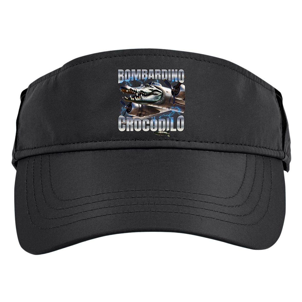 Italian Brainrot Bombardino Crocodilo Adult Drive Performance Visor