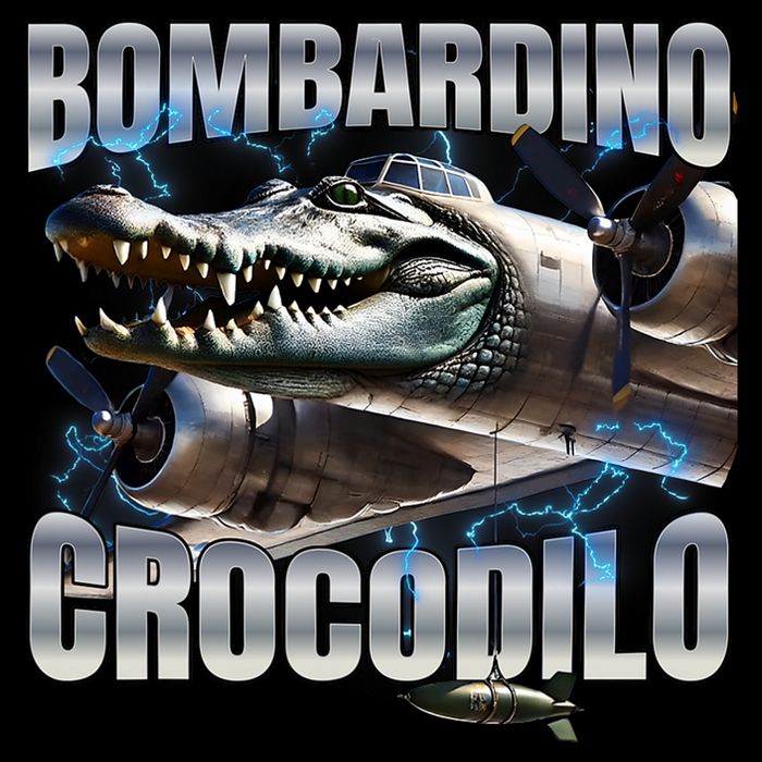 Italian Brainrot Bombardino Crocodilo Drawstring Bag