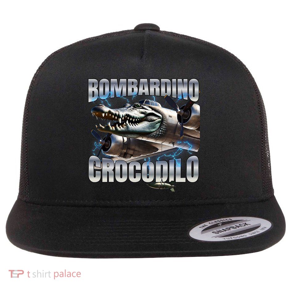 Italian Brainrot Bombardino Crocodilo Flatbill Hat