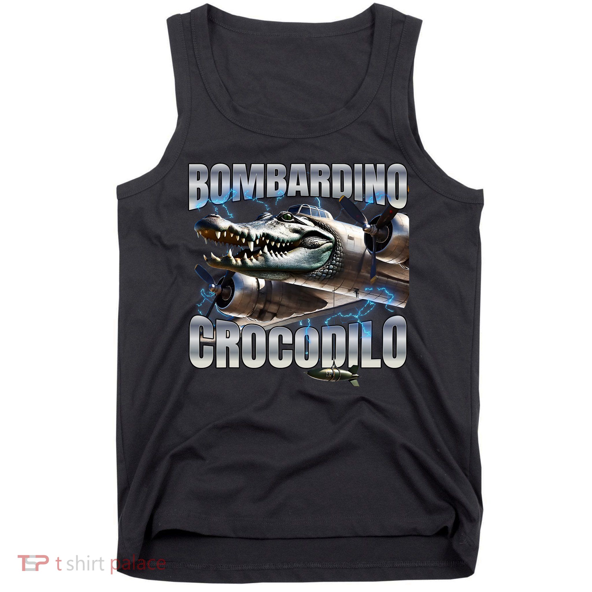 Italian Brainrot Bombardino Crocodilo Tank Top