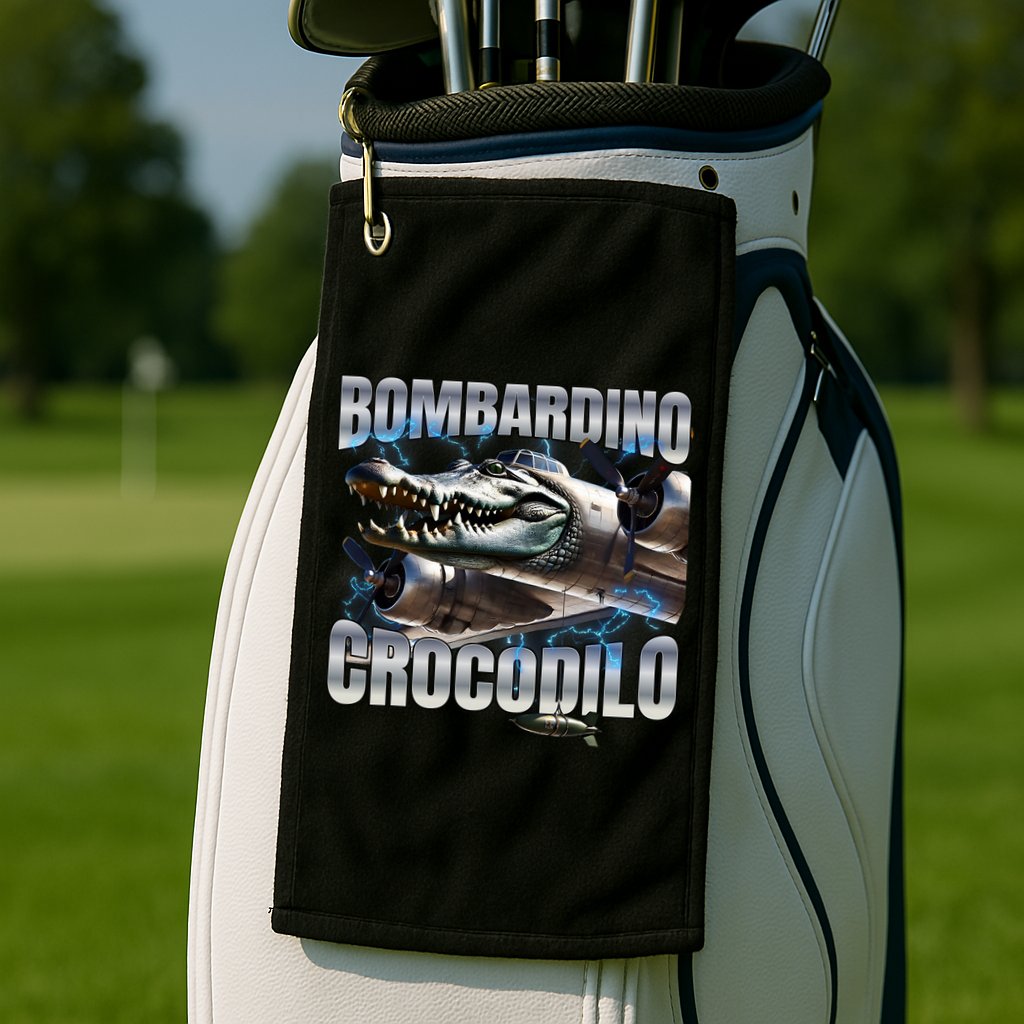 Italian Brainrot Bombardino Crocodilo Golf Towel