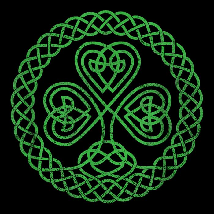 Irish Blessing Celtic Knot 4 Leaf Clover St. PatrickS Day Button