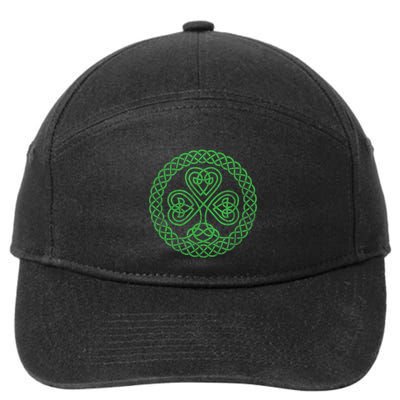 Irish Blessing Celtic Knot 4 Leaf Clover St. PatrickS Day 7-Panel Snapback Hat