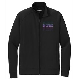 Inspirational Be Curious Not Judgetal Gift Stretch Full-Zip Cadet Jacket