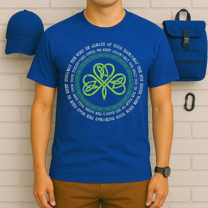 Irish Blessing Celtic Knot Patrick’S Day Shamrock Clover T-Shirt