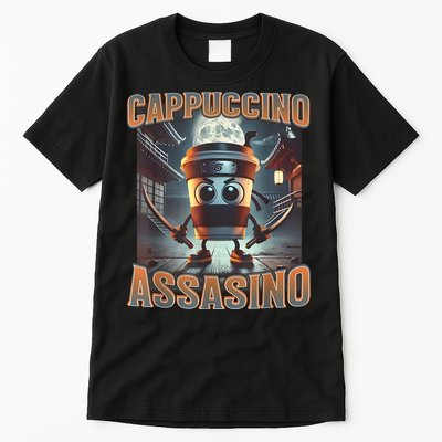 Italian Brainrot Cappuccino Assassino, Funny Cappuccino Meme Tall T-Shirt