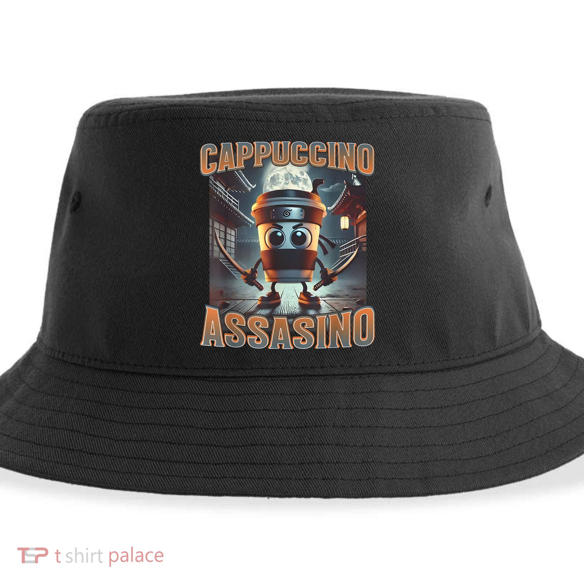 Italian Brainrot Cappuccino Assassino, Funny Cappuccino Meme Sustainable Bucket Hat