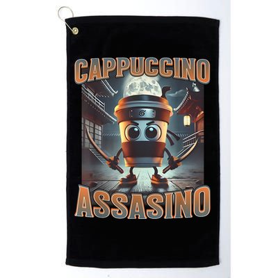 Italian Brainrot Cappuccino Assassino, Funny Cappuccino Meme Golf Towel