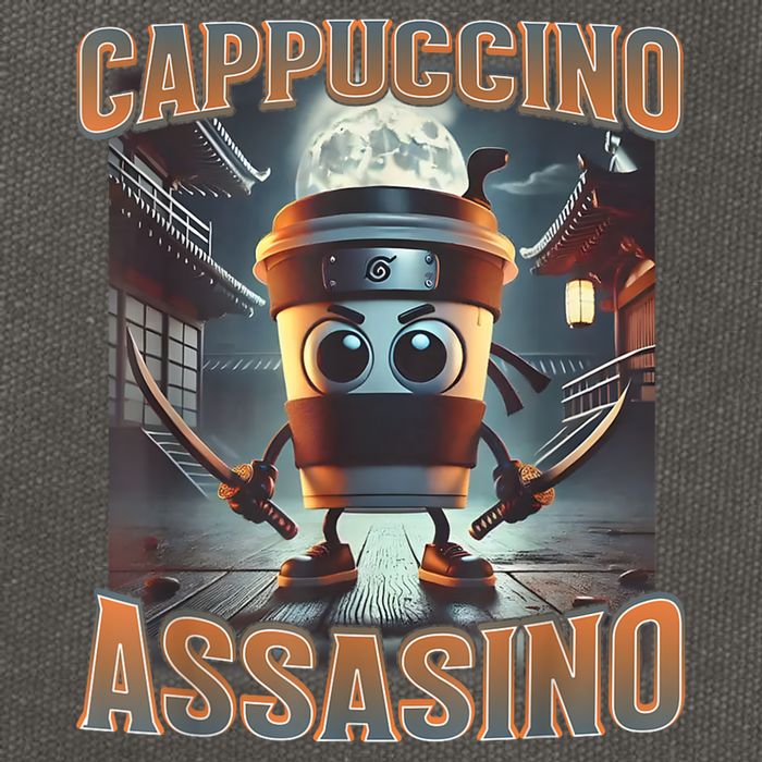 Italian Brainrot Cappuccino Assassino, Funny Cappuccino Meme Cotton Canvas Backpack