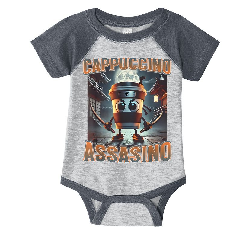 Italian Brainrot Cappuccino Assassino, Funny Cappuccino Meme Infant Baby Jersey Bodysuit