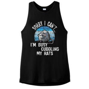 IM Busy Cuddling My Rats Rodent Lover Rat Owner Ladies PosiCharge Tri-Blend Wicking Tank