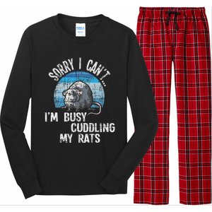 IM Busy Cuddling My Rats Rodent Lover Rat Owner Long Sleeve Pajama Set