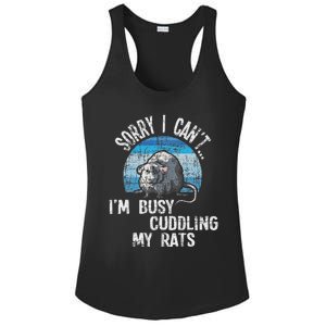 IM Busy Cuddling My Rats Rodent Lover Rat Owner Ladies PosiCharge Competitor Racerback Tank