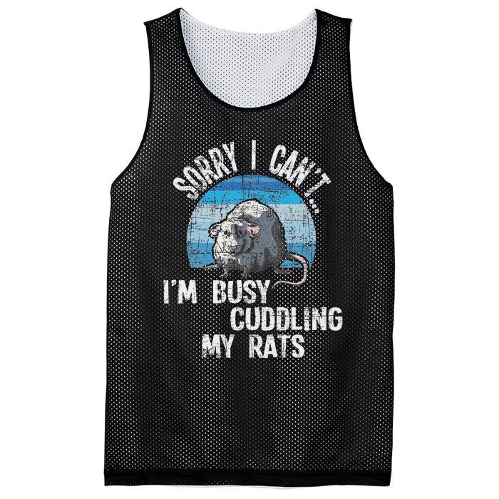 IM Busy Cuddling My Rats Rodent Lover Rat Owner Mesh Reversible Basketball Jersey Tank