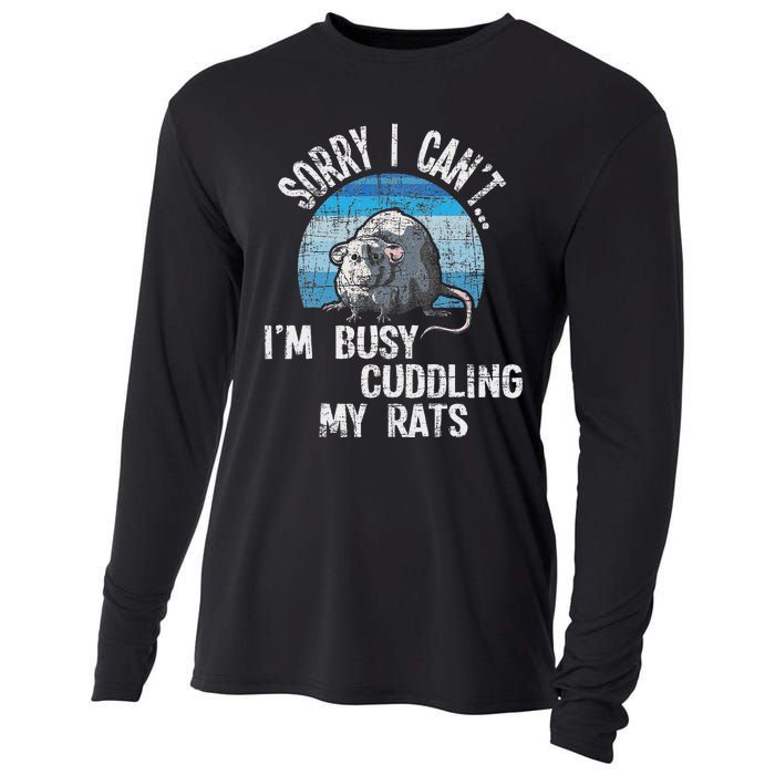 IM Busy Cuddling My Rats Rodent Lover Rat Owner Cooling Performance Long Sleeve Crew