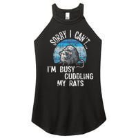 IM Busy Cuddling My Rats Rodent Lover Rat Owner Women's Perfect Tri Rocker Tank