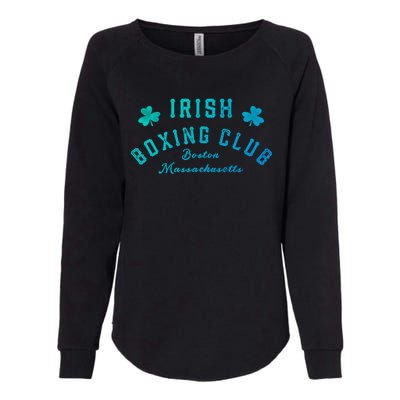 Irish Boxing Club Boston Massachusetts Cute Gift Shamrock Meaningful Gift Womens California Wash Sweatshirt