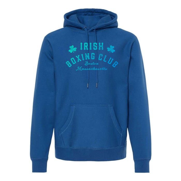 Irish Boxing Club Boston Massachusetts Cute Gift Shamrock Meaningful Gift Premium Hoodie