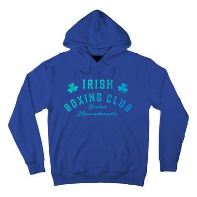 Irish Boxing Club Boston Massachusetts Cute Gift Shamrock Meaningful Gift Tall Hoodie