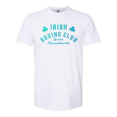 Irish Boxing Club Boston Massachusetts Cute Gift Shamrock Meaningful Gift Softstyle CVC T-Shirt