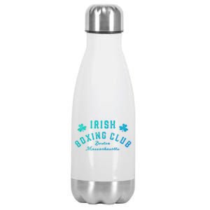 Irish Boxing Club Boston Massachusetts Cute Gift Shamrock Meaningful Gift Stainless Steel Insulated Water Bottle