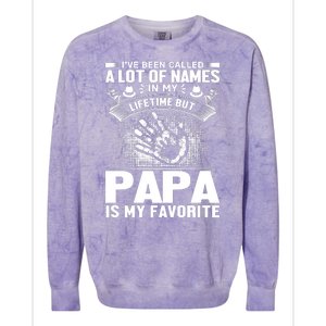 I've Been Called A Lot Of Names In My Lifetime But Papa Is My Favorite Colorblast Crewneck Sweatshirt