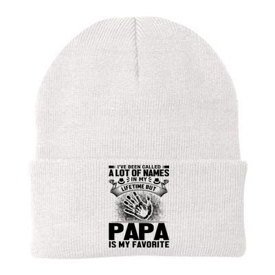 I've Been Called A Lot Of Names In My Lifetime But Papa Is My Favorite Knit Cap Winter Beanie